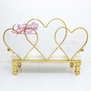 2026 New Customize Luxury Hotel Party Furniture Shiny Gold Sweet Heart Wedding Royal Bride and Groom Decoration Chairs for Event